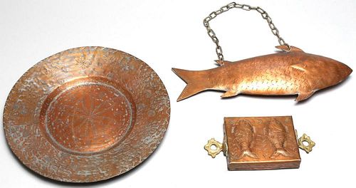3 Vintage Copper Kitchen & Decorative Items