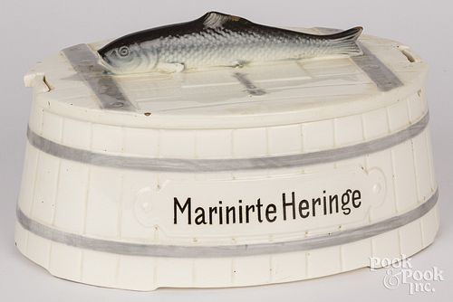 German covered sardine dish, ca. 1900