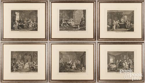 Six After William Hogarth etchings