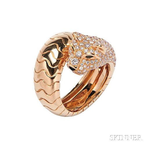 18kt Gold and Diamond "Panthere" Ring, Cartier
