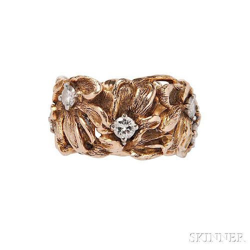 Gold and Diamond Floral Band