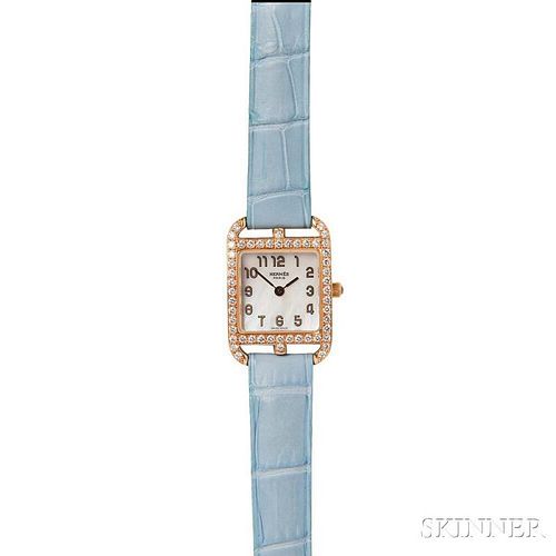 18kt Gold and Diamond "Cape Cod" Wristwatch, Hermes