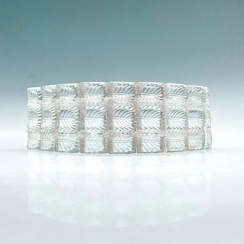 26pc Rene Lalique Glass Bracelet Beads, Palmettes