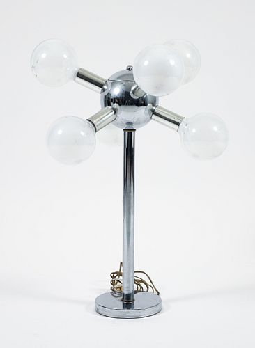 Robert Sonneman Style Chrome Table Lamp 1970s