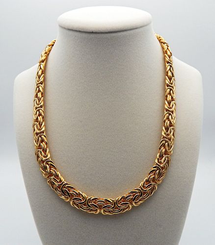 European Elegance! 14k Gold Byzantine Necklace