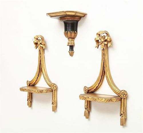 Three Italian Wall Brackets Height of first 17 1/2 inches.