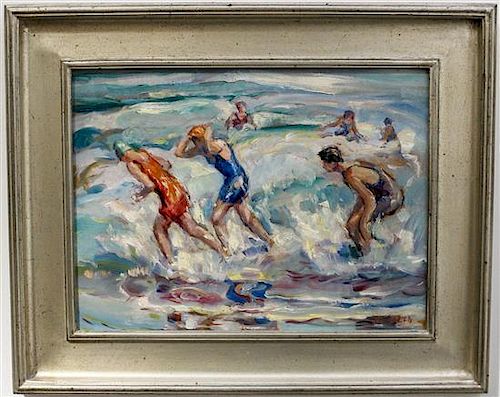 * Francesco J. Spicuzza, (American, 1883-1962), Splashing Kids