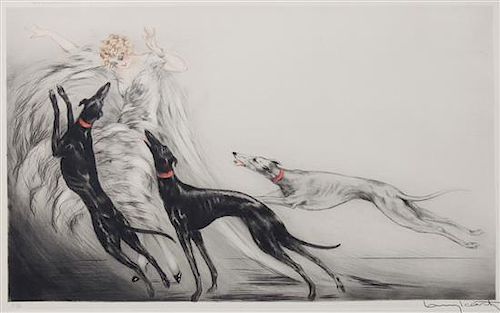 Louis Icart, (French, 1888-1950), Coursing II, 1929