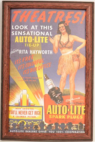 Vintage Auto-Lite Spark Plug Print Ad