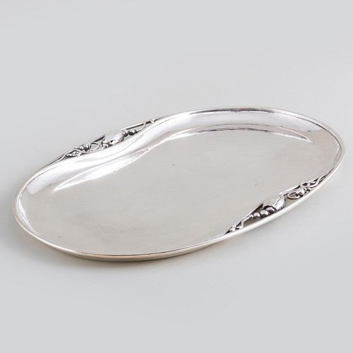 Danish Sterling Silver Oval Small Tray