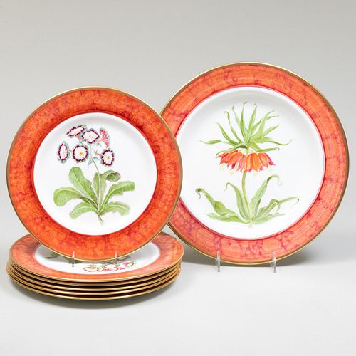 Set of Lady Anne Gordon Decorated Wedgwood Plates