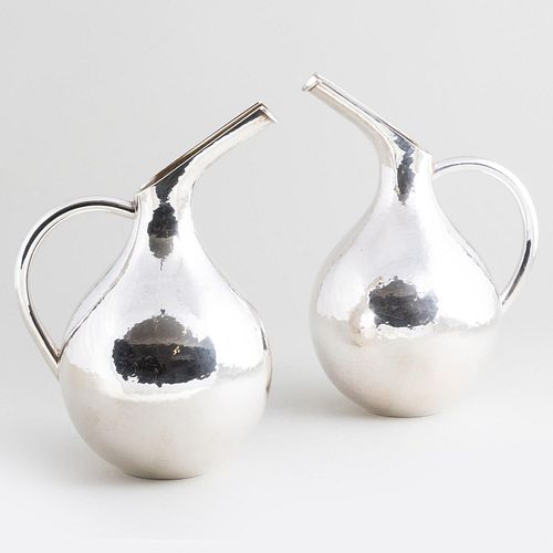 Pair of Lalaounis Silver Pitchers