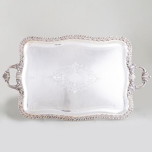 Persian Silver Two Handle Tray
