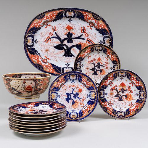 Set of Eleven Chamberlain's Worcester Imari Porcelain Plates