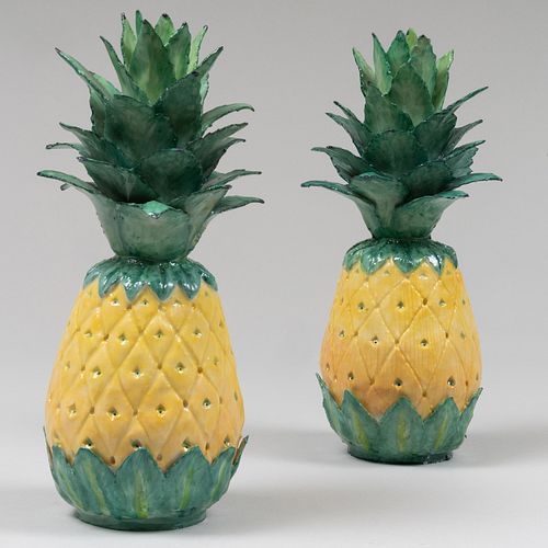 Pair of Lady Anne Gordon Porcelain Models of Pineapples 