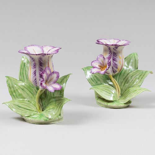Pair of Lady Anne Gordon Porcelain Tulip Vases 