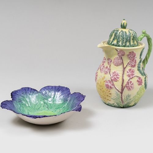 Lady Anne Gordon Porcelain Pitcher and Cover and a Cabbage Dish