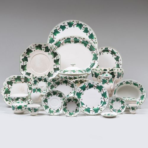 Assembled Wedgwood Porcelain Part Service in the 'Napoleon Ivy' Pattern
