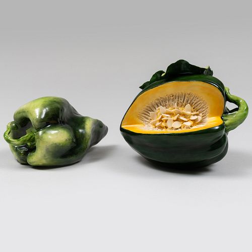 Two Katherine Houston Porcelain Models of Vegetables
