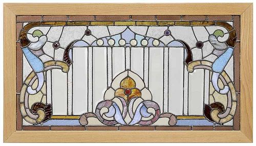 Signed Stained Glass Window