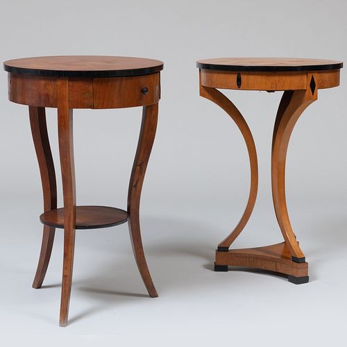 Two Biedermeier Style Side Tables