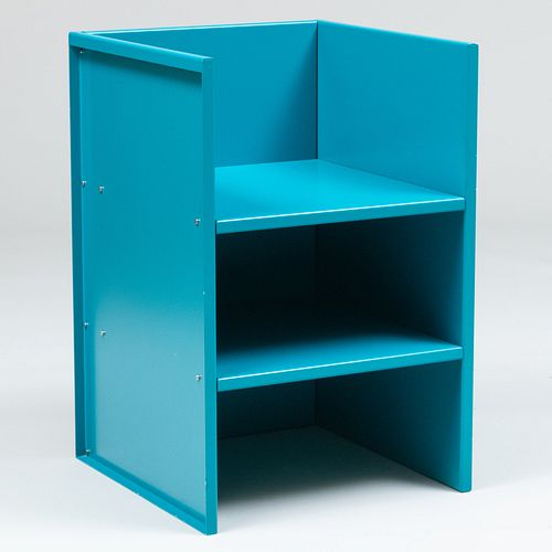 Donald Judd (1928-1994) Painted Turquoise Blue RAL 5018 Aluminum 'Armchair I'