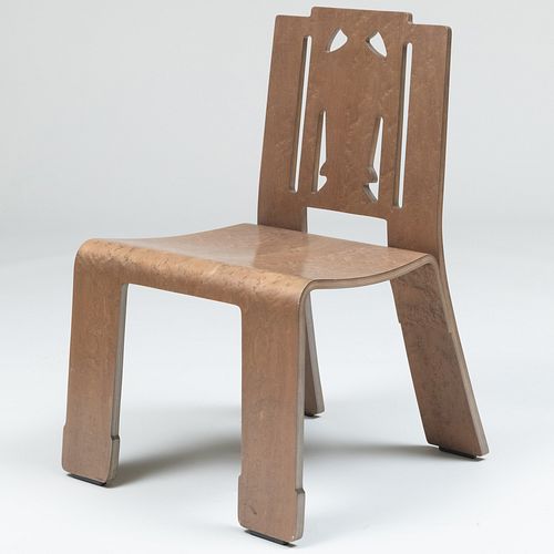 Robert Venturi for Knoll International Molded Bird's Eye Maple Plywood 'Sheraton' Chair 