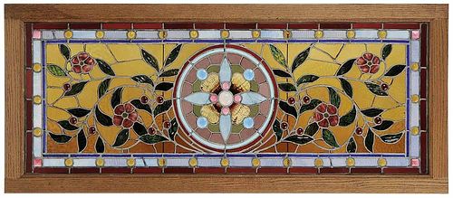 Large Stained Glass Transom Window