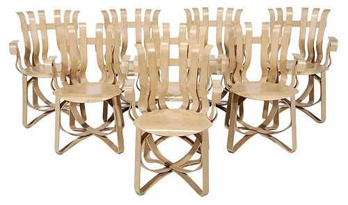 Set of Eight Frank Gehry for Knoll