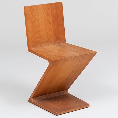 Gerrit Rietveld for Cassina Ash 'Zig Zag' Chair