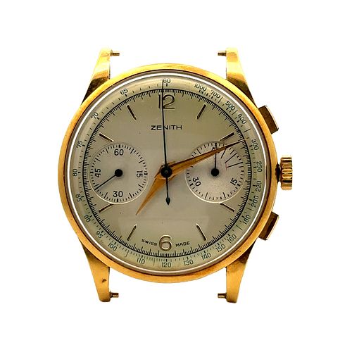 Zenith Chronograph Vintage 18k Rose Gold Watch