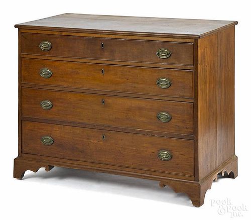 Federal cherry chest of drawers, ca. 1810, 34'' h., 41 1/2'' w.
