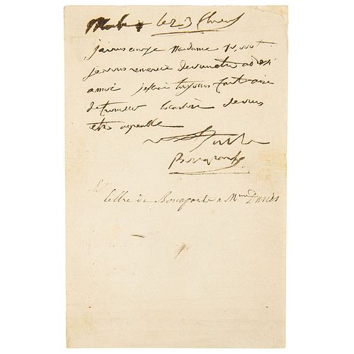Napoleon Rare Autograph Letter Signed