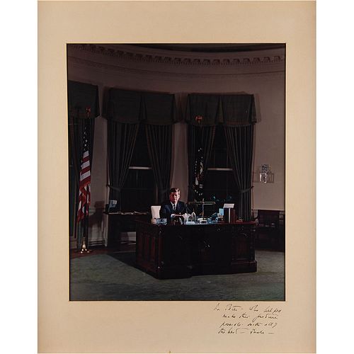 John F. Kennedy Oversized Signed Photograph to Peter Lawford: "Who helped make this picture possible"