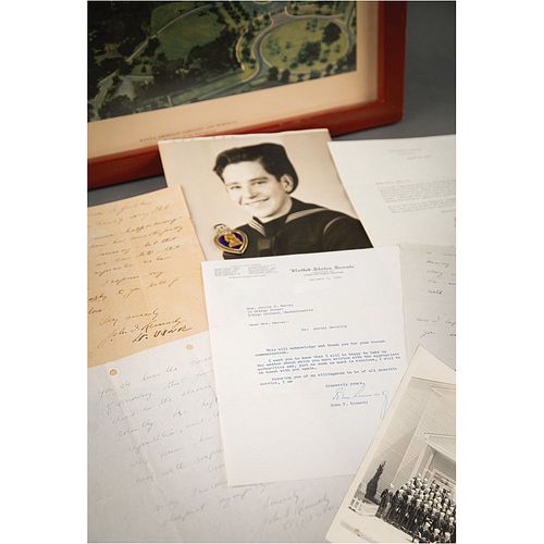 John F. Kennedy (4) Signed Letters to the Mother of Harold Marney, a Lost Crew Member of PT-109 - with a Purple Heart medal, photographs, and archival