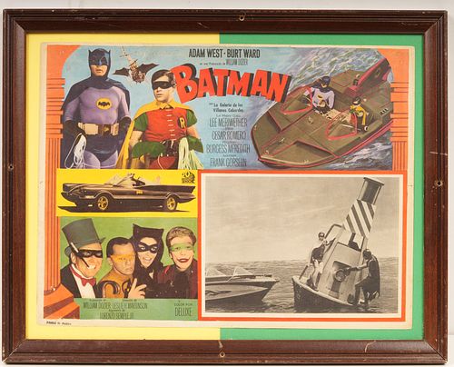 Vintage Mexican Adam West "Batman" Lobby Card 