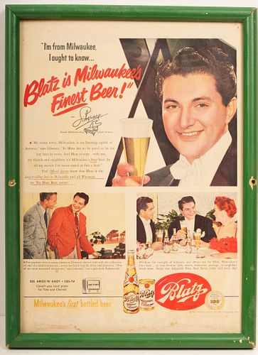 Original 1951 Blatz Brewing Co. Print Ad 