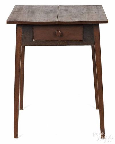 Pennsylvania mixed wood splay leg stand made from period and non-period elements, 30'' h., 24 1/2'' w.