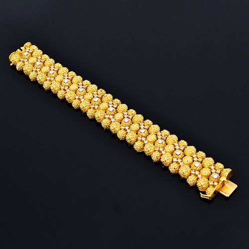 18K Gold & Diamond Estate Bracelet