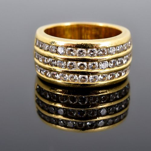 18K Gold & Diamond Estate Ring