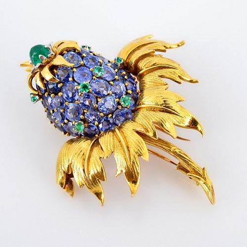 Schlumberger for Tiffany & Co. 18K Gold Pineapple (Thistle) Brooch