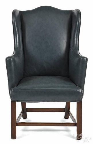 Chippendale style mahogany easy chair.