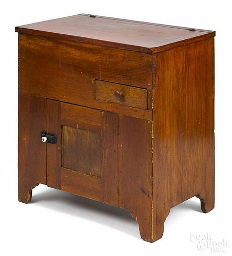 Mixed wood commode, 19th c., 27'' h., 25 1/2'' w.