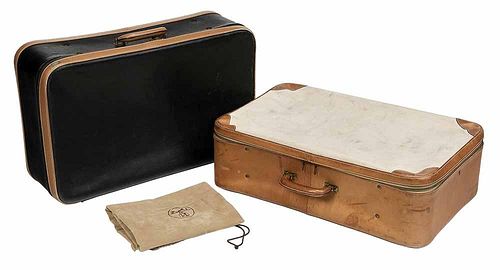 Two Vintage Hermes Paris Suitcases