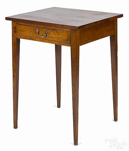 Federal walnut one-drawer stand, ca. 1810, with line inlay, 29'' h., 22'' w.