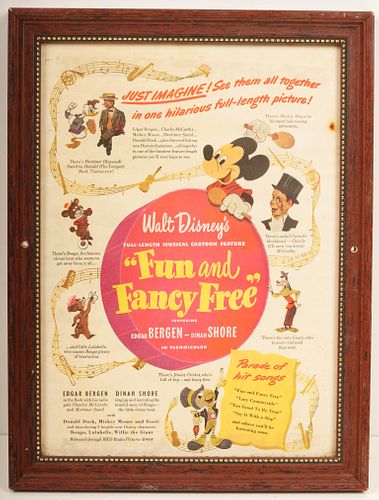 Vintage "Fun And Fancy Free" Print Ad