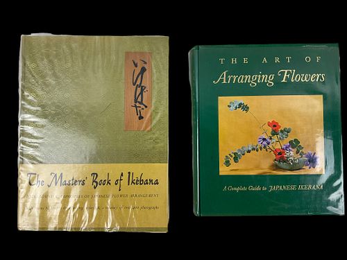 2 Books on Ikebana and Japanese Flower Arrangement 1960s