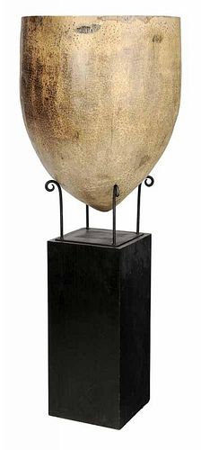 Very Large Carved Wooden Urn on