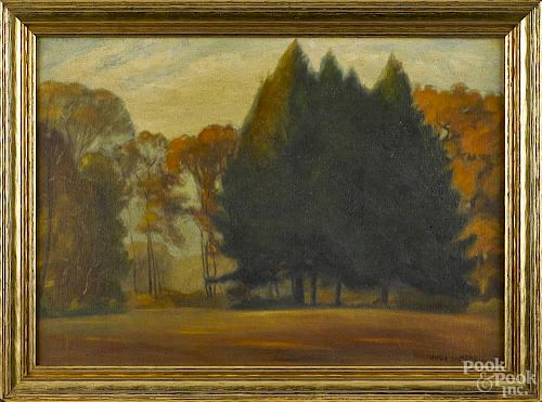 Oil on canvas landscape, signed Hugh Campbell '33, 16'' x 23''.
