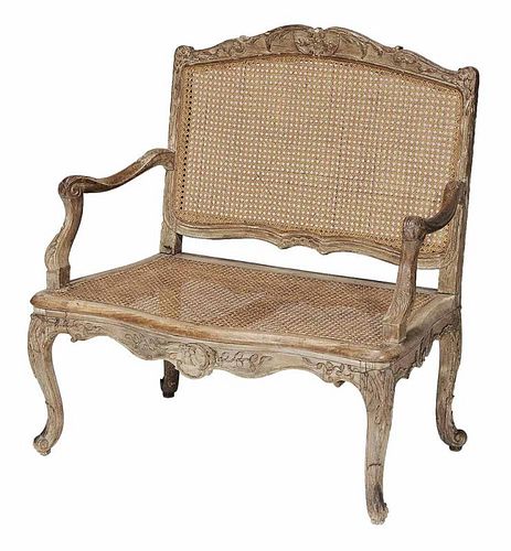 Louis XV Carved Beechwood and Caned